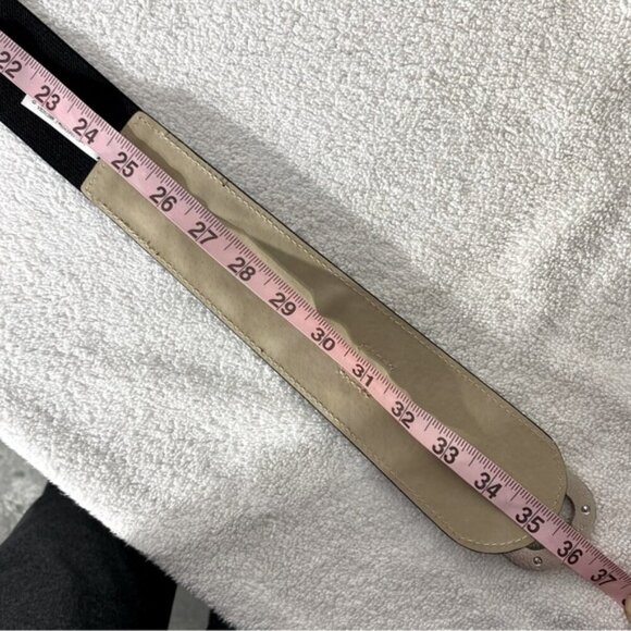 Vintage Black Silver Faux Leather Statement Belt - Picture 8 of 13